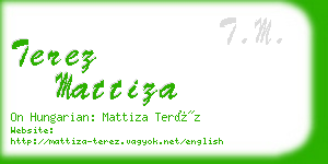 terez mattiza business card